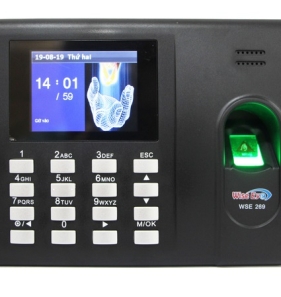 MÁY CHẤM CÔNG VÂN TAY + THẺ CẢM ỨNG + PIN LƯU ĐIỆN 