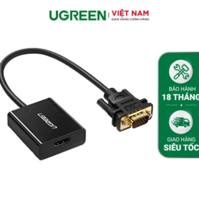 Cáp chuyển đổi VGA sang HDMI màu đen Ugreen (60814)