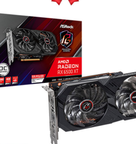 VGA ASROCK RADEON RX 6500 XT PHANTOM GAMING D 4GB OC ( RX6500XT PGD 4GO )