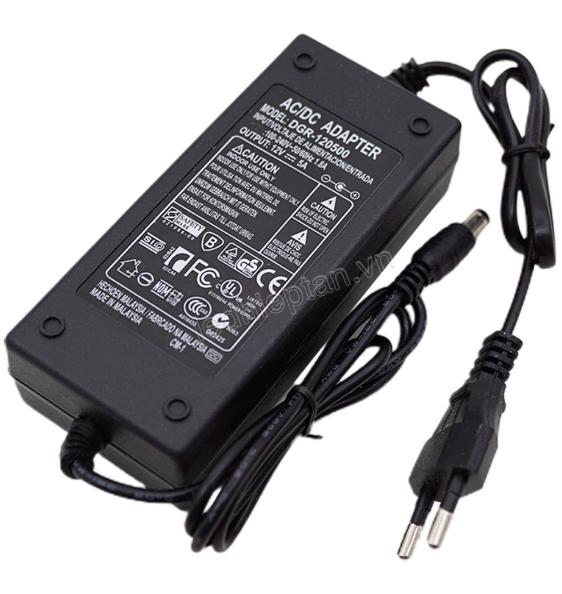 Bộ nguồn Camera và đầu ghi 12V-5A 